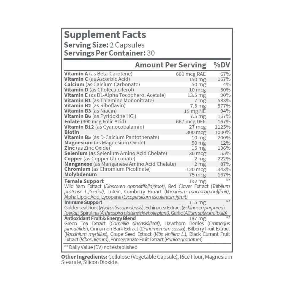 USA MEDICAL Women's MULTIVITAMINICO (60 count)