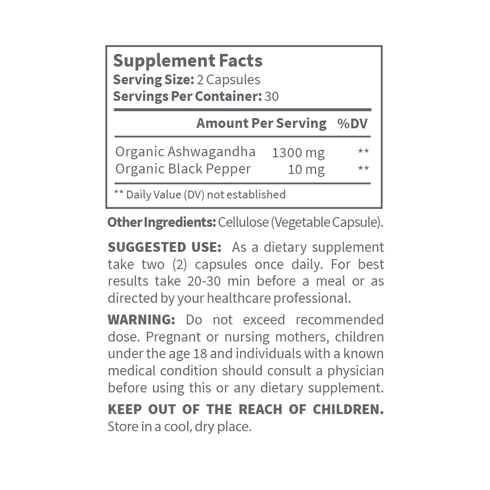 USA MEDICAL Ashwagandha with Black Pepper | 60 count