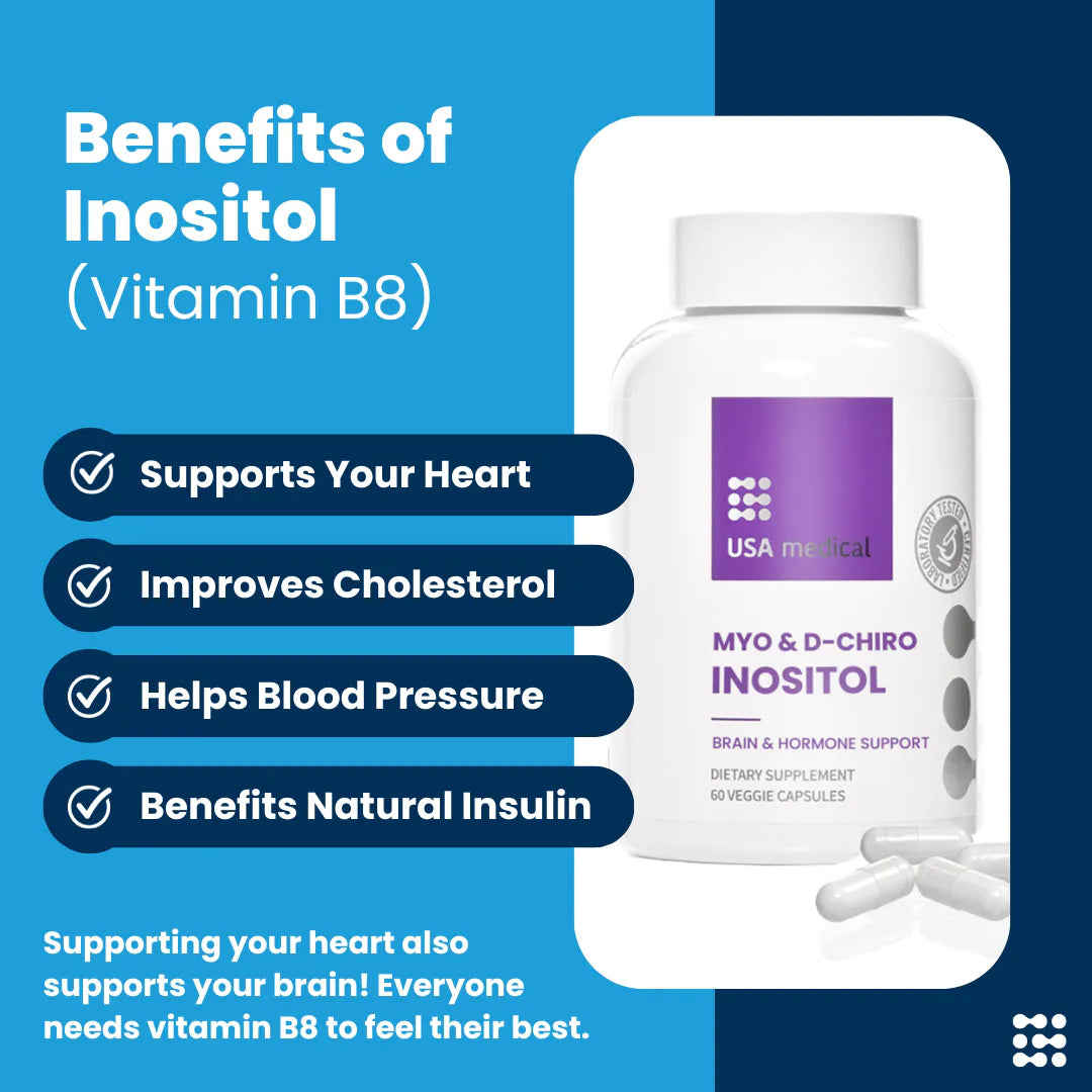 USA MEDICAL Inositol (Vitamin B8) | 60 count