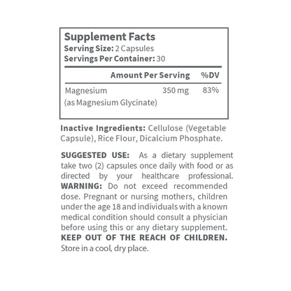 USA MEDICAL Magnesium Glycinate | 60 count)