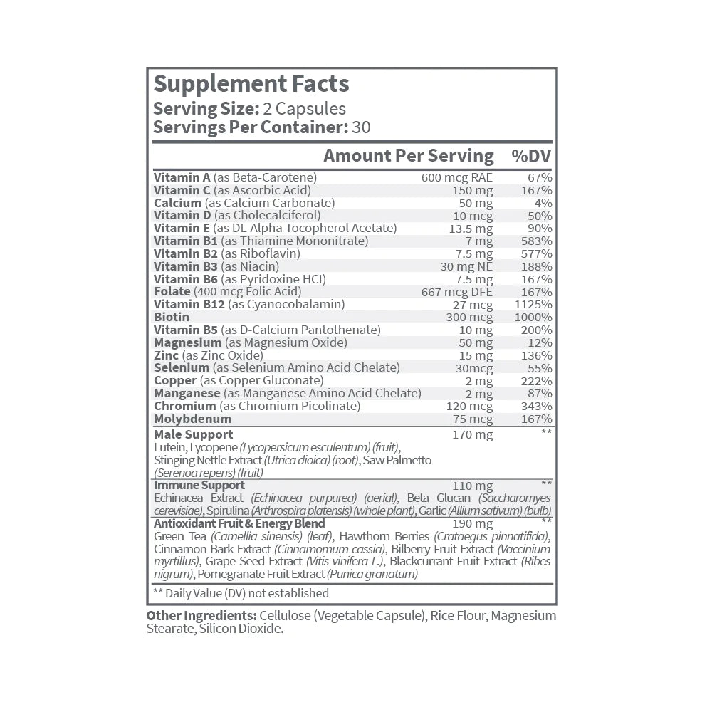 USA MEDICAL Men's MULTIVITAMINICO (60 count)