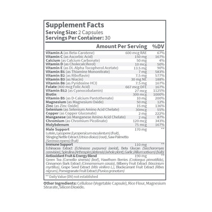 USA MEDICAL Men's MULTIVITAMINICO (60 count)